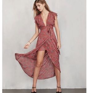 Reformation Charlene Floral Wrap Dress